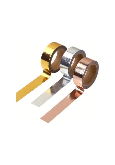 Fochsia Gümüş Rengi 196.85 İnç Düz Renk Sıcak Damgalama Washi Bant Malzemesi 1 Rulo