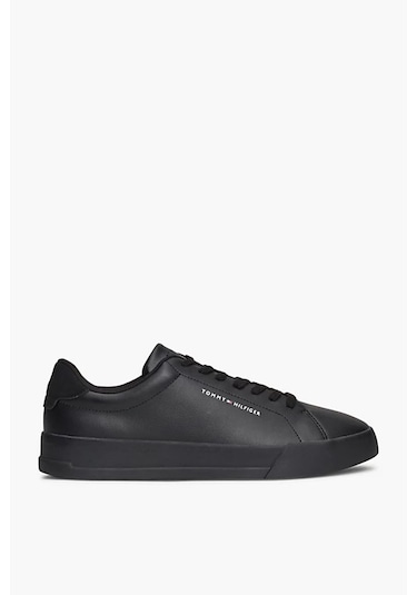 Erkek Pebble Grain Court Sneaker - Siyah Black