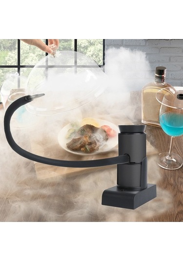 Ebitda Portatif Duman Enjeksiyonu Mutfak Smoker Kiti İçecekler Gıdalar Kokteyl Smokerı Kamp Bbq Piknik İçin Siyah Siyah