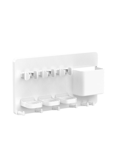 Yunboo Duvar Takılı Elektrikli Fırça Tutucu, Delme Yok Banyo Organizer, Aile İçin Sağlam Tasarım, Kolay Kurulum Beyaz Diğer