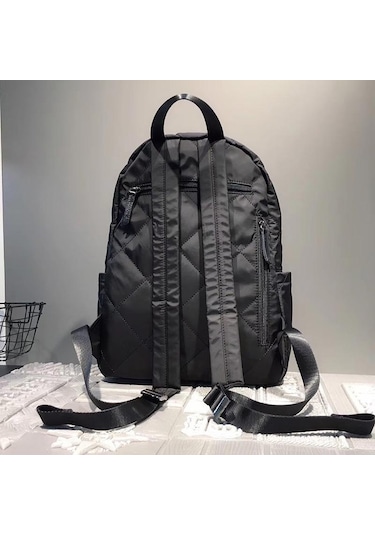 Oxford Sırt Çantası Kadın Eğlence Sırt Çantası Yeni Su Geçirmez Unisex Sırt Çantası Büyük Kapasiteli Basit Seyahat Yolcu Çantası Öğrenci Sırt Çantası Black Siyah