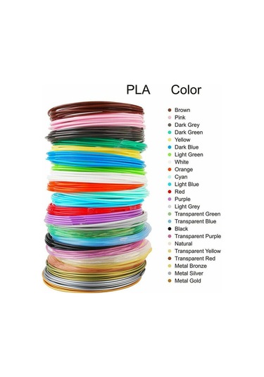 Pla Plastik 3d Kalem 3d Yazıcı Filament Baskı Malzemeleri Aksesuarları 3D Boyama Araçları 5M x 20 Renk 100 M
