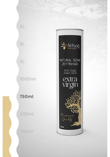 Nilbağ Zeytinyağları Ayvalık Natural Sızma Zeytinyağı Teneke 750 ML
