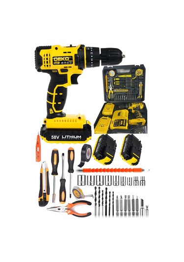 Deko Turkey DKT5870MB 58 V Panasonic Çift Akülü Darbeli Matkap + 30 Parça Set