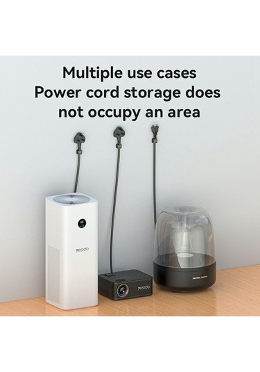 Pazly Yesıdo C216 4 Adet Manyetik Masa Kablo Klipsi, Düzenleyici Telefon Kablosu Kaleci, Siyah