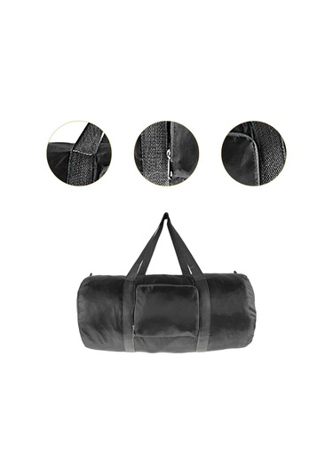 Homyl Katlanabilir Seyahat Duffel Torbası Katlama Yürüyüş Siyah