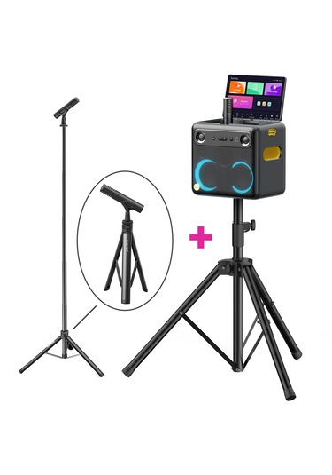Ikarao Break X2 Partybox Hoparlör Karaoke Set + Mikrofon Stand
