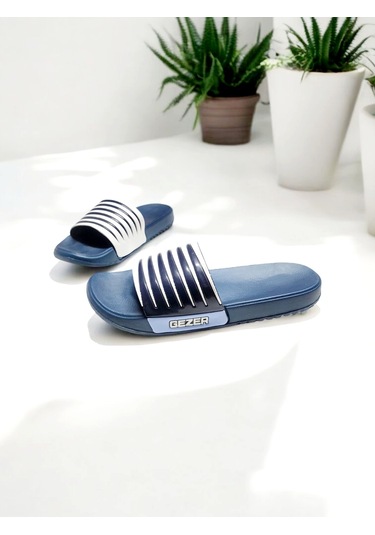 Rahat Kalıp Plaj,deniz,havuz,banyo Terliği Lacivert - Beyaz