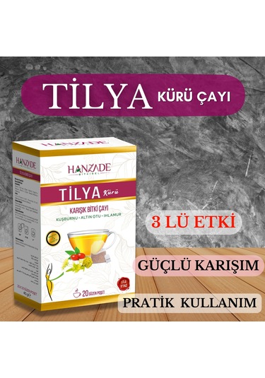 Tilya Kürü Form Çayı Kuşburnu Altın Otu Ihlamur 20 Süzen x 3 Adet