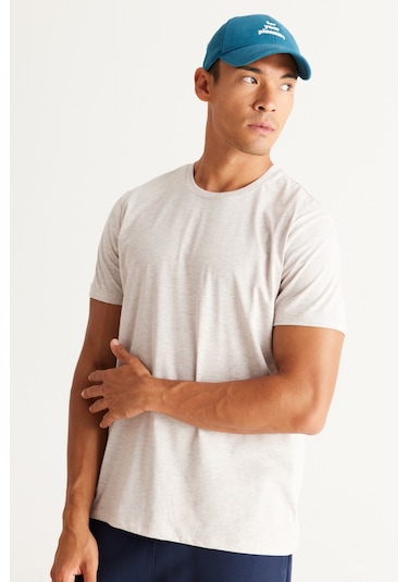 Ac&Co / Altınyıldız Classics Slim Fit Bisiklet Yaka Kısa Kol Pamuklu Erkek Tişört Bej Melanj Bej Ac&Co / Altınyıldız Classics Slim Fit Bisiklet Yaka Kısa Kol Pamuklu Erkek Tişört Bej Melanj Bej