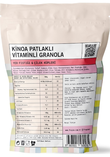 Kids Granola Yer Fıstığı & Çilek Küpleri 3 x 240 G