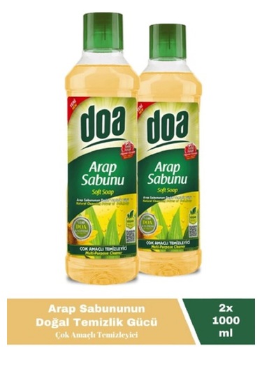 Doa Sıvı Arap Sabunu 1 Lt Vegan X 2 Adet 2'li Set