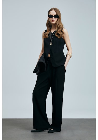 Lufian Dıana Kadın Pantolon Siyah Siyah 121190021100100 Siyah