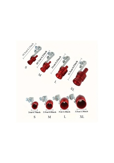 Dream011 Altın 4'lü Araç Ses Simülatörü Turbo Ses Egzoz Borusu Motosiklet Aksesuarı