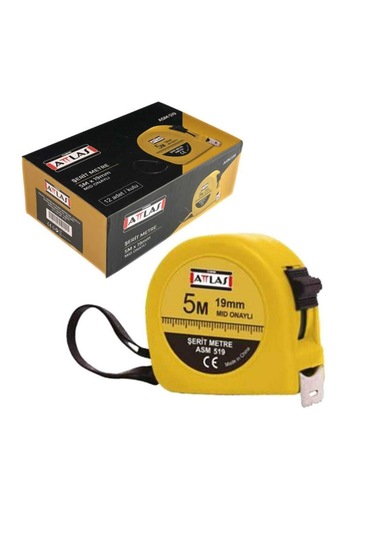 Attlas Asm 519 Şerit Metre 5x19 Mm - 12 Adet