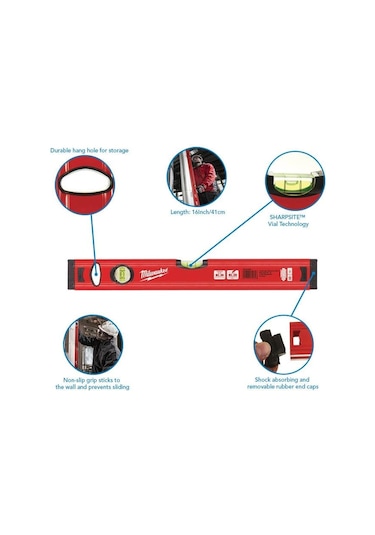 Milwaukee T4932459090 Ağır Hizmet Tipi Slim Su Terazisi 40Cm