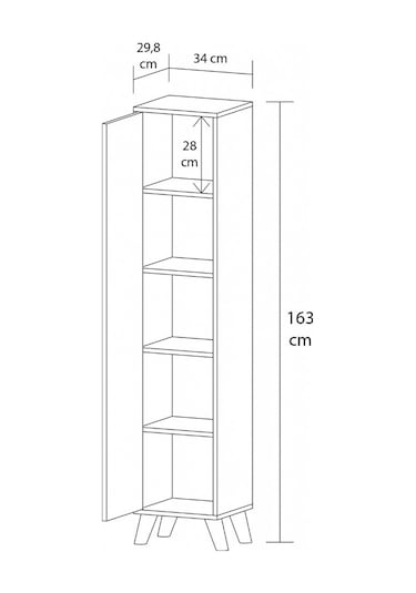 Mobilique Çok Amaçlı Beyaz Raflı Gardrop 600-00-261