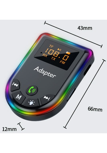 Cbtx Q7 Taşınabilir Dijital Ekran Bluetooth 5.3 Mp3 Çalar 2'si 1 Arada Alıcı / Verici Araç Ses Adaptörü