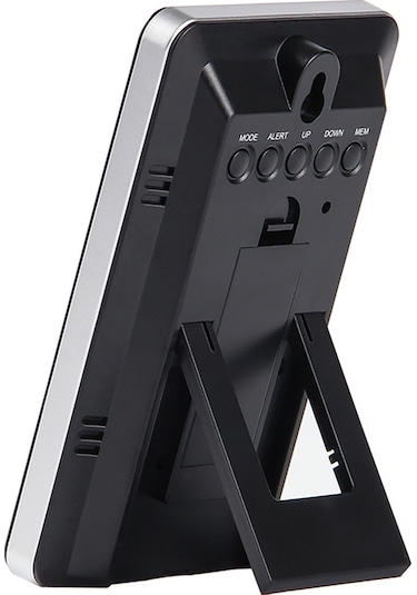 Supermarket1 Fanju Fj3356 Siyah Dijital İç/dış Sıcaklık-nem Ölçer, Duvar Montajlı Hava Durumu Saati, Alarm Ve Trend Göstergeli