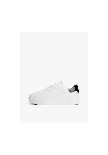 Tommy Hilfiger Chıc Platform Cupsole Patent-9557 White