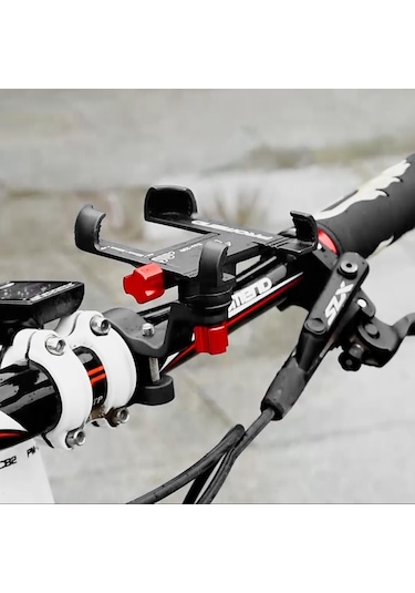 Promend-güçlü Alüminyum Alaşım Bisiklet Telefon Dağı Bisiklet,y13312b Siyah