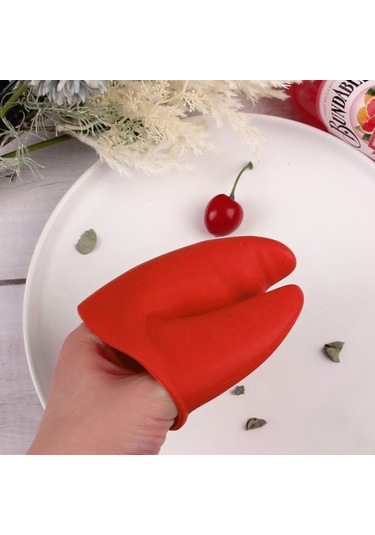 Sones Bir Çift Istakoz Maşası Isı Yalıtım Eldiveni Mutfak Yüksek Sıcaklığa Dayanıklı Silikon Haşlanma Önleyici El Klipsleri