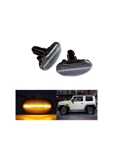 Kosona Suzuki Jimny, Mazda Az, Chevrolet Uyumlu Siyah Amber Led Yan Turlama Işığı - 5w, 8-15v, Ip67 Su Geçirmez, 50.000+ Saat Ömür