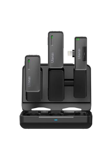 Ulanzi UW-MIC Kablosuz İkili Kayıt Yaka Mikrofonu - Lightning