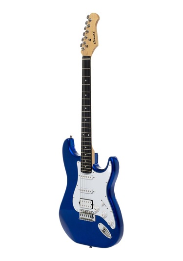 Strauss St-20hhssb-bl Elektro Gitar-metalik Mavi Set Anfi-softcase-askı-tel-kablo-pena