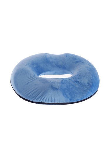 Sones Ofis Kalınlaştırıcı Kristal Kadife Kalça Anti-hemoroid Yastığı, Boyut: 45x41x7cm Gök Mavisi