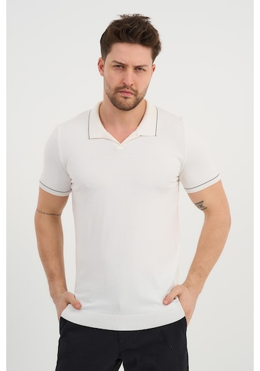 Alexander Gardi Alexandergardı Resort Yaka Triko T-shirt Beyaz