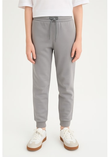 Erkek Çocuk Basic Jogger Paça Okul Eşofman Altı Ak-2350 Gri