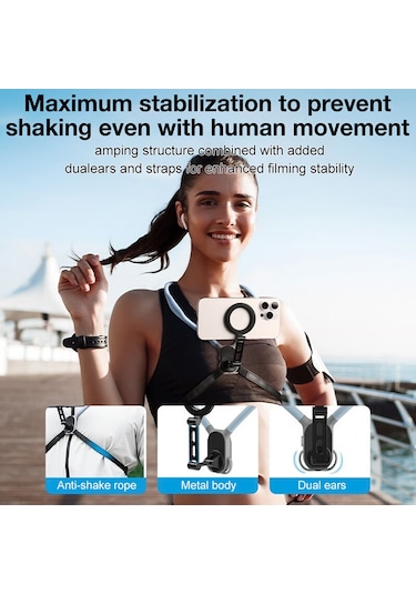 Honmex Magneetik Boyun Tutucu Telefon Stantı - Pov Video Çekimi İçin - İphone 15/14/13/12 Uyumlu - Esnek Ve Konforlu Tasarım