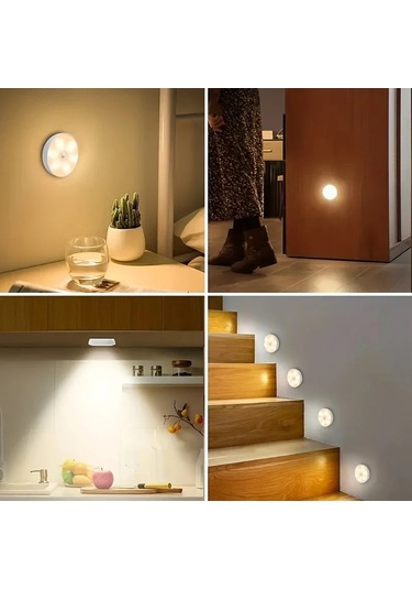 Uzaktan Kumandalı Yapışkanlı 3&amp Apos Lü Led Spot Lamba Çok Renkli