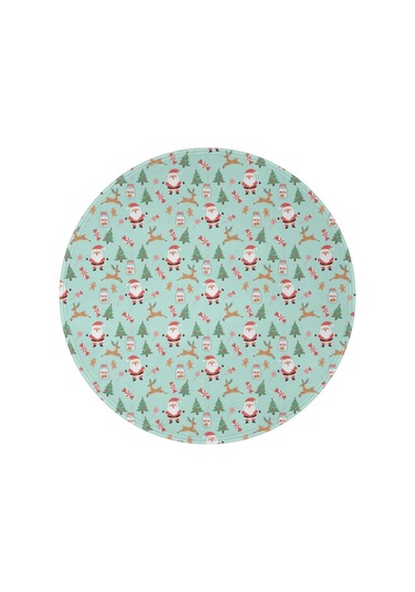 Noel Desenli 47 İnç Yuvarlak Flanel Battaniye, Yetişkin Ve Çocuk İçin, Yumuşak, Rahat Ve Hafif Noel Baba Noel Geyiği