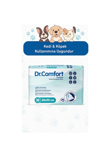 Dr.comfort 60x90 Hijyenik Tuvalet Eğitim Pedi 30'lu 1 Paket 30 Adet