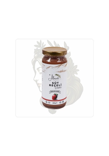 Alaçatı Naturel 260 Gr Çilekli Süt Reçeli