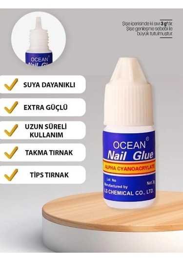 Ocean Tüp Tırnak Yapıştırıcı Alpha Cyanoacrylate 3 Gr Asu-189