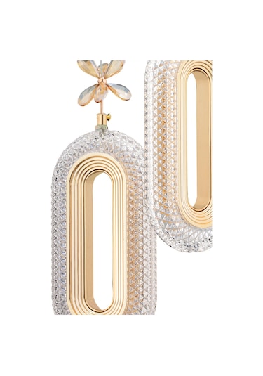 Alfa Led 2'li Gold 3 Renk Modu Ledli Kristal Taşlı Modern Led Avize Gold