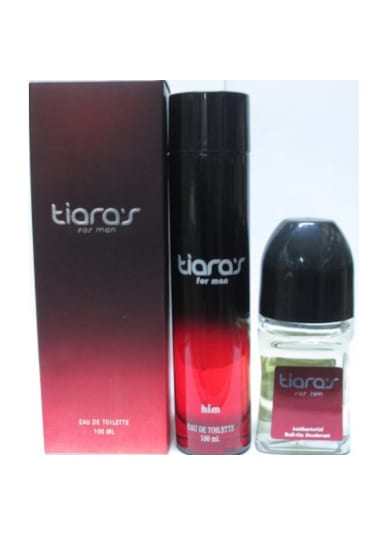 Tiaras For Men Him Erkek Parfüm Uzun Şişe EDT 100 ML + Roll-On Deodorant 50 ML