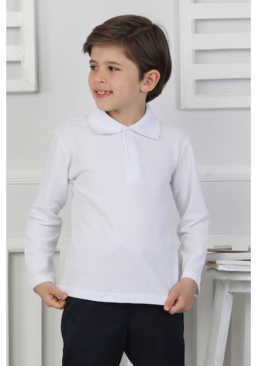 Erkek Çocuk Okul Sweatshirt BEYAZ