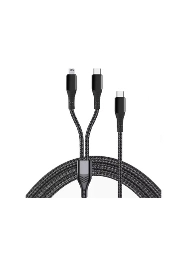 Eaget 2'si 1 Arada Usb-c Kablosu Iphone Uyumlu15/16 100w Pd Hızlı Şarj Kablosu Samsung Pc İçin Chınamavi1.2m