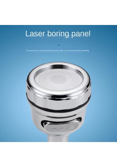 Suofeng Stainless Steel 360 Döner, 2 Modlu Duş & Darbe , Su Filtreli, Özel Arayüzlü, Su Tasarruflu, Çarpıtmaz, Geniş Kullanıma Uygun Faucet Ekranı GÜMÜŞ