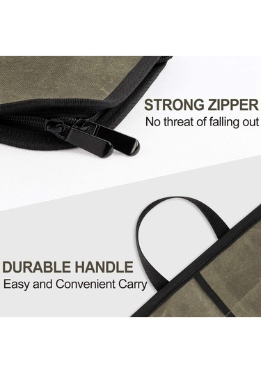 Jeehugo Yeşil Tuval Bıçak Çantası - Taşınabilir Fantezi Pansiyon Çanta, Outdoor Piknik İçin Konforlu, Fermuarlı Tasarım Diğer