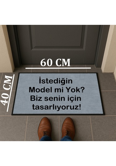 İstediğin Model Tasarlanabilir Kişiye Özel Tasarım Kapi Paspas 60x40cm Kapi Onu Paspasi Çok Renkli