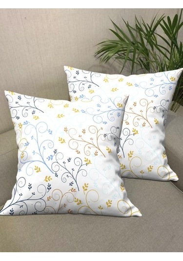 Sofia , Kadife Kumaş 2 Li Kırlent Kılıfı - Çift Taraflı Baskı Arkr266