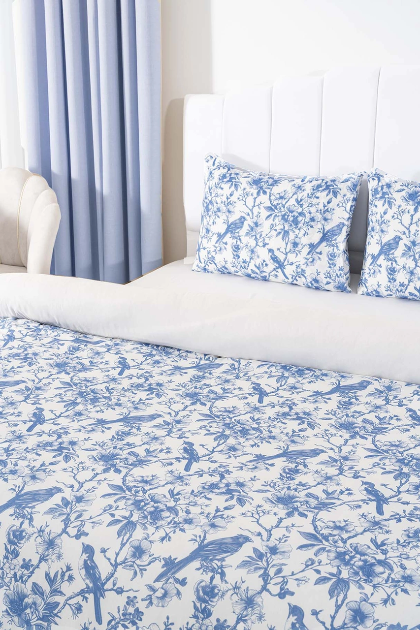 Nova Mavi Tek Kişilik Nevresim Takımı Pamuklu Çok Renkli