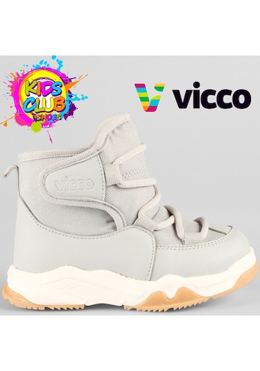 Vicco Bull Phylon Kauçuk Taban Ortopedik Çocuk Kar Botu Gri