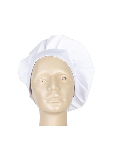 Aşçı Şapkası Mantar Tipi Beyaz Unısex