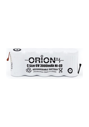 Orion 6V 3000Mah C Boy Ni-Cd Şarj Edilebilir Pil